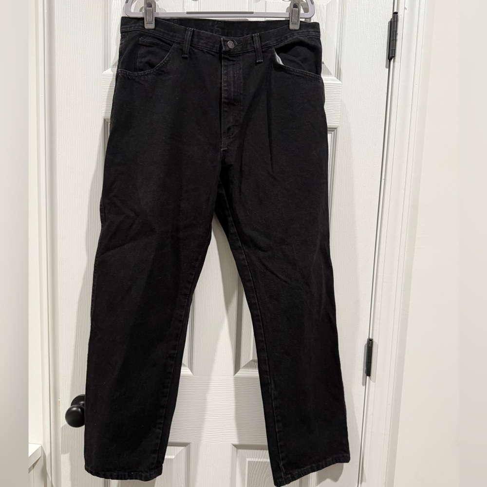 Rustler Men's Straight Black Jeans